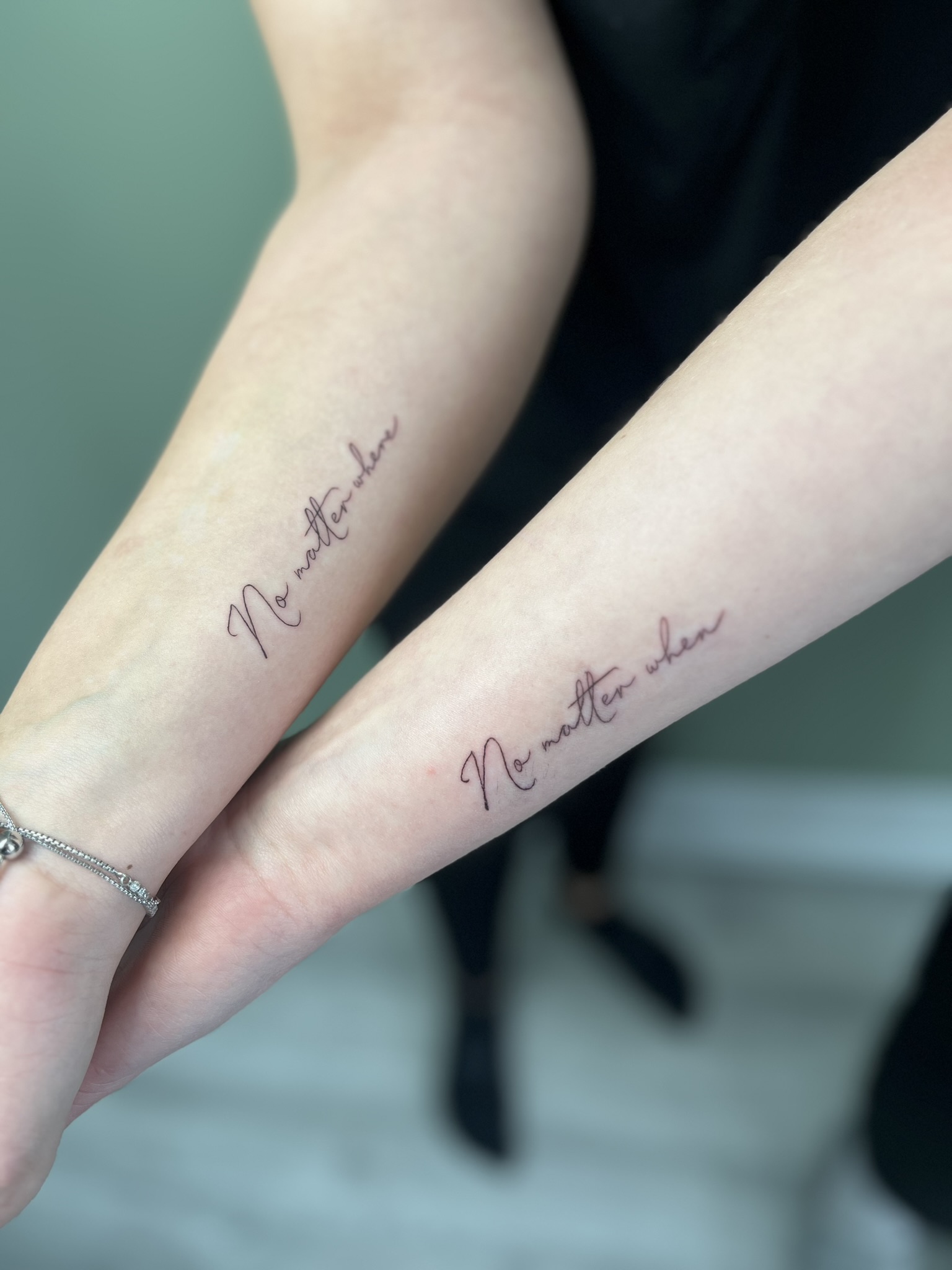 no matter text where tattoo