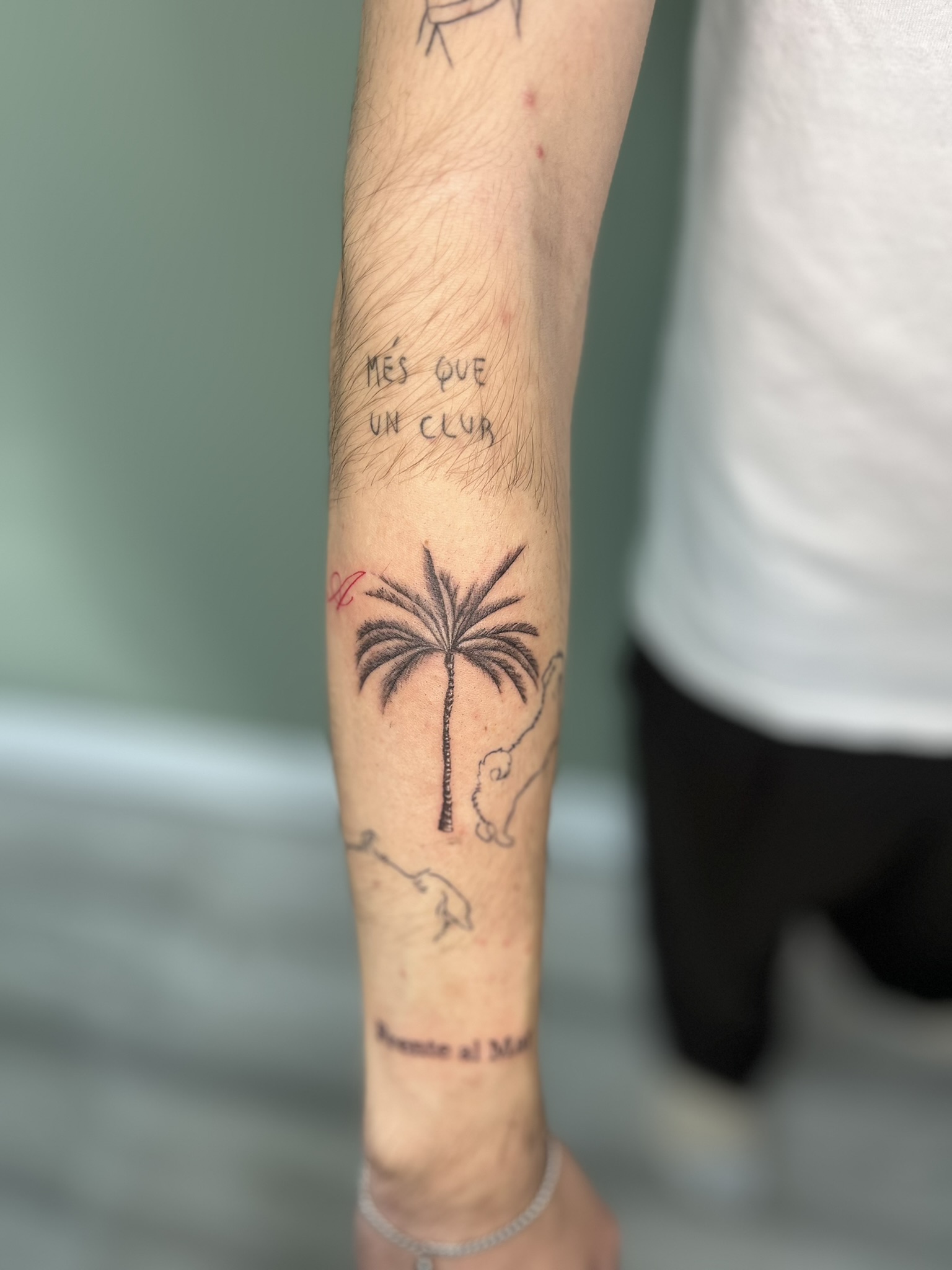 Palm tree tattoo